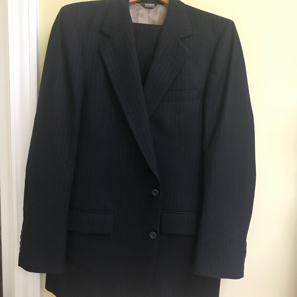 Vintage Bill Blass Pinstrip Suit! 100% Pure Wool